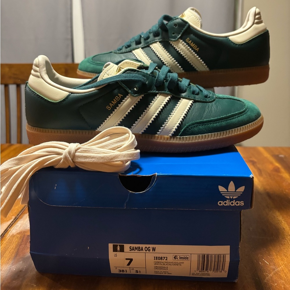 Green Adidas Sambas